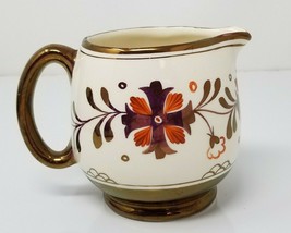 Pitcher Luster Ware Copper Creamer Made in England Old Castle Vintage  - £12.06 GBP