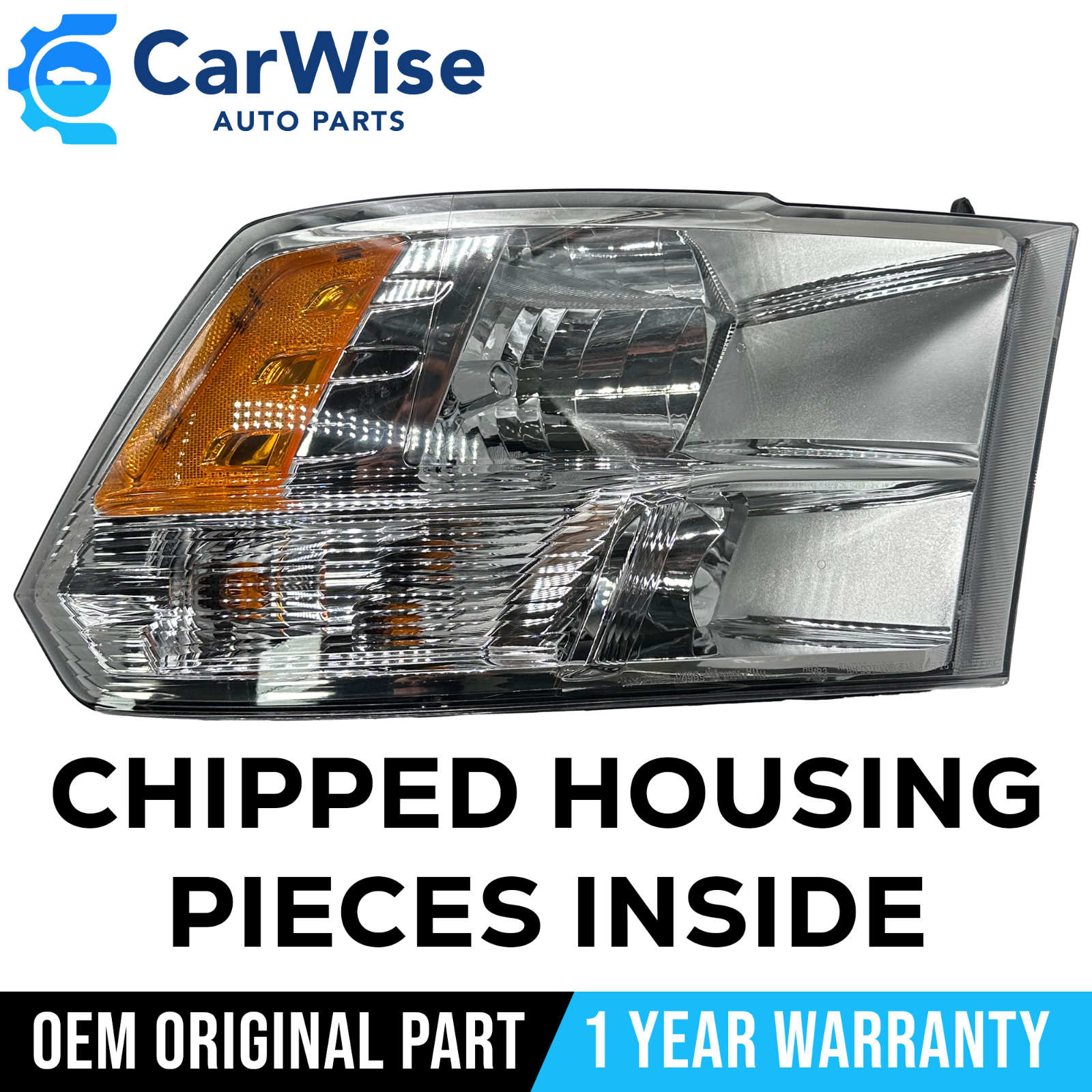 2012-24 RAM 1500 FRONT RIGHT PASSENGER SIDE HEADLIGHT HEAD LIGHT LAMP OEM - $84.14