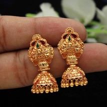 22k Yellow Gold Earrings jhumka jewelry, handmade vintage Pure Tradition... - £1,231.87 GBP