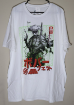 Star Wars Men&#39;s Boba Fett Samurai Visions Kanji White Shirt 2XL NWT - $9.89