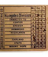 Railway Transfer Tickets Maine Bangor Hydro Electric Hampden Division #3... - $24.99