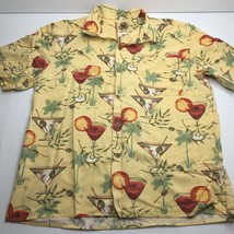 Pusser&#39;s West Indies Men&#39;s Hawaiian Shirt Palms Surfing Wine Martinis Size M Med - £35.40 GBP