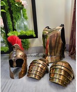 Medieval Ancient Roman Troy Trojan Muscle Armor Breast Plate,Helmet &amp; Pa... - $500.00