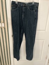 Lee brand Relaxed Fit Denim Blue Jeans Men&#39;s Sz 36/32 Medium Blue - $18.79