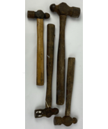 VINTAGE BALL PEEN HAMMER BLACKSMITH TOOLS Wood Handle Lot of 4 Assorted ... - $62.40 CAD