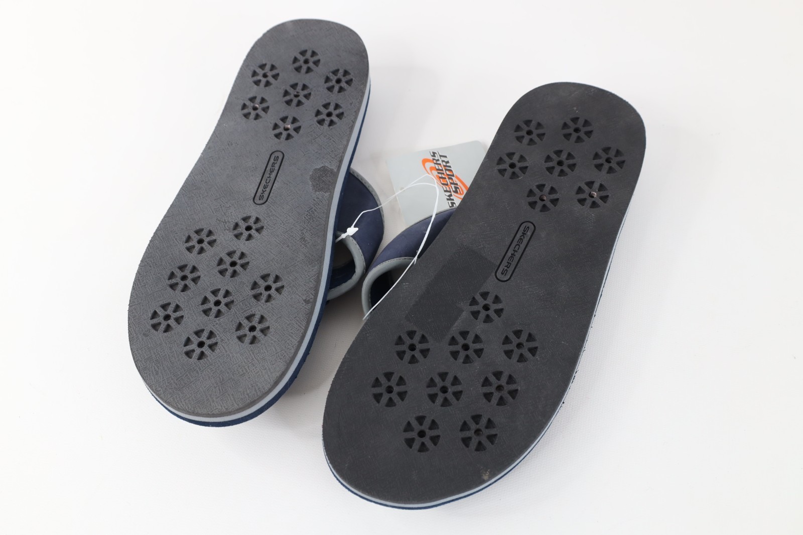 Deadstock Vintage Y2K Skechers Mens 10 Sport H2O Thong Sandals Shoes Navy Blue Item image 8