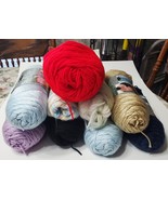 Vintage Yarn Mixed Lot of 9 Caron Sayelle, Lion Brand Many Colors &quot;Brand... - £27.21 GBP