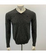 American Eagle sweater Small Gray Men&#39;s V Neck Long Sleeve CottonAthleti... - $148.98 MXN
