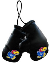 NCAA Kansas Jayhawks 4&quot; Mini Boxing Gloves Rearview Mirror Auto Ornament - £5.43 GBP