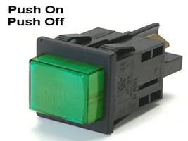 Pacific Customs 16 Amp Push Off/Push On Push Button Switch With Tab Terminals Li - £19.65 GBP