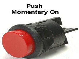 Pacific Customs Red 16 Amp Push Momentary On Push Button Switch With Tab Termina - £16.50 GBP