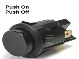 Pacific Customs Black 16 Amp Push Off/Push On Push Button Switch With Tab Termin - £17.26 GBP