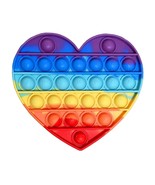 Rainbow Heart Pop It for Kids - Fun and Interactive Fidget Toy- Set of 2 - £10.01 GBP