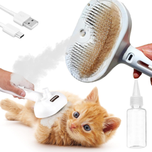 Cat Steam Brush,3 In1 Rechargeable Steamy Cat Hair Brush Cleanser Vapor,... - £20.00 GBP
