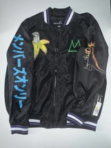 J EAN Michel Basquiat X Members Only Black All Over Print Men Jacket Art Painting - £33.47 GBP
