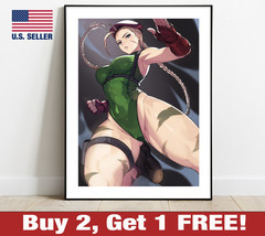 Street Fighter 2 Cammy 18&quot; x 24&quot; Poster Print Game Room Man Cave Wall Art Decor3 - £10.57 GBP