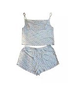 TRUE RELIGION Pajama Set White Cami Top &amp; Sleep Short Size Large Colorfu... - $498.26 MXN