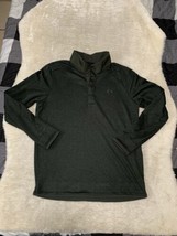 Under Armour Storm Mens 1/4 Snap On Green Pullover Sweater Size XL Coldgear - $19.58