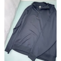 Footjoy FJ Golf Jacket Pullover Windbreaker Nylon Black 1/4 Zip Stretch ... - £23.44 GBP