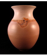 Studio Art Pottery Heart Vase Stoneware Signed 1989 - £31.84 GBP