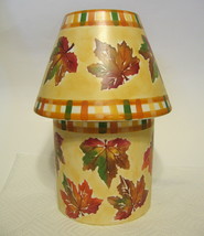 Autumn Leaves Candle Lamp Ceramic 2 Piece - £27.37 GBP