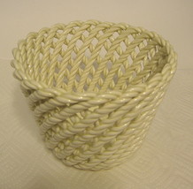 Studio Art Pottery Vase Twisted Rope Hand Built in Spain - $29.99