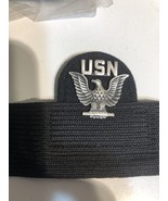 US Navy Visor Hat Badge on Bernard Vanguard Stretchbraid Hatband New In ... - £7.07 GBP