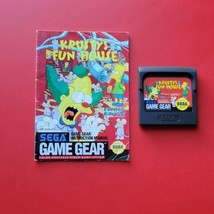 Sega Game Gear Simpsons Krusty&#39;s Funhouse Game with Manual Bart Nice Condition - £36.42 GBP