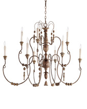Horchow French Aidan Gray Style Vintage Copper Beaded Chandelier $1100 - £700.72 GBP