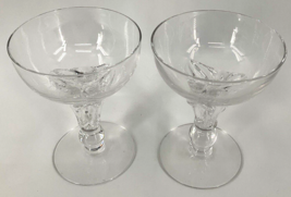 VTG Set Of 2 Tiffin-Franciscan CELLINI Hand Blown Sherbet Champagne Glasses - £55.37 GBP