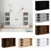 Modern Wooden Large Sideboard Storage Cabinet Unit With 2 Doors &amp; Open Storage - £88.06 GBP+