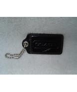 AUTHENTIC COACH JUMBO BLACK PATENT LEATHER HANG TAG W/GOLD HARDWARE EUC - £13.54 GBP