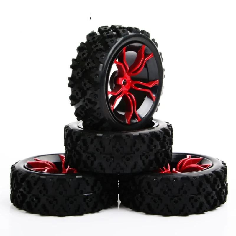 4Pcs/Set 1/10 Scale Rally Tires&amp;Wheel Rim with 6mm Offset and 12mm Hex fit HSP I - $143.51