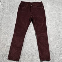 Levi&#39;s Demi Curve Corduroy Pants Womens 32 Wine Classic Rise Slim Leg Po... - $16.15