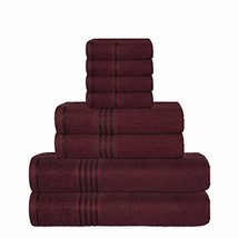 George &amp; Jimmy 100% Cotton 8 Piece Luxury Towel Set 550 GSM 2 ply with 2 Bath To - £35.97 GBP