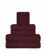 George &amp; Jimmy 100% Cotton 8 Piece Luxury Towel Set 550 GSM 2 ply with 2... - £35.58 GBP