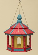 HANGING BIRD FEEDER ~ Amish Handmade Recycled Poly Hexagon in Red Blue &amp;... - $190.97