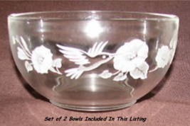 Avon 24%Lead Crystal Hummingbird Dessert Bowls (SetOf2) - £22.01 GBP