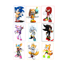 9 Sonic The Hedgehog Inspired Stickers, Party Supplies, Favors, Birthday, Labels - £9.58 GBP