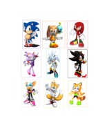 9 Sonic The Hedgehog Inspired Stickers, Party Supplies, Favors, Birthday... - £9.39 GBP