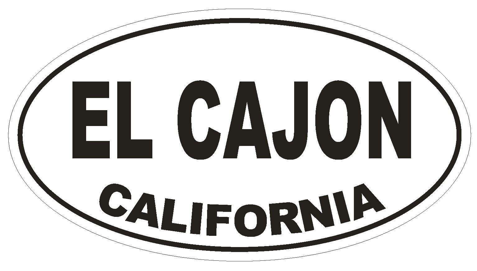 Cajón Sticker El Cajon California Oval Bumper Sticker or Helmet Sticker D2855 Euro ...
