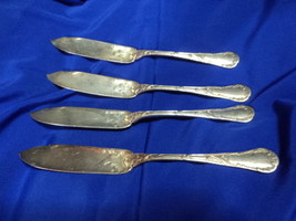 4 old fish knifes Christofle france silverplate - $98.01