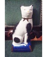 Stoke-on-Trent Compatible with Cat Sitting on a Pillow, 7 1/2&quot; All by 3 ... - £125.92 GBP