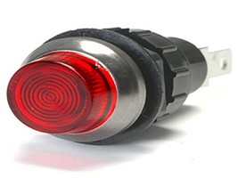 Pacific Customs Large Red Indicator Warning Light Bolts Into A 3/4 Inch Hole - £29.53 GBP