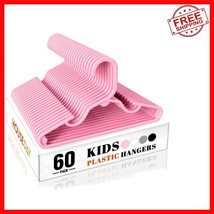 11 Inch Non-Slip Baby Hangers - 60 Pack Pink Slim Hangers for Toddlers &amp;... - $629.98 MXN