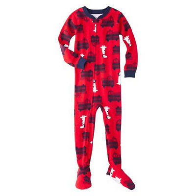 Primary image for Just One You by Carter's Infant Boys Footed Sleeper Fire Trucks Dog Size 12M NWT
