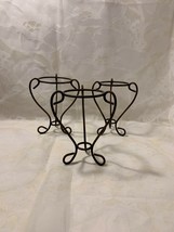 3 Primitive Metal Candle Holders Decorative Table Top - £9.35 GBP