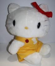 Hello Kitty 16&quot; Plush Yellow Flower Overalls Bow Child Guidance Sanrio Vtg 1983 - £44.14 GBP