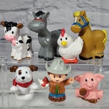 Fisher Price Little People Farmer and Farm Animals Set Lot of 7  - $24.74
