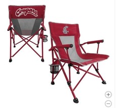 Washington State Cougars Hard Arm Chair Red Gray NCAA Tailgating Camping - $1,854.00 MXN